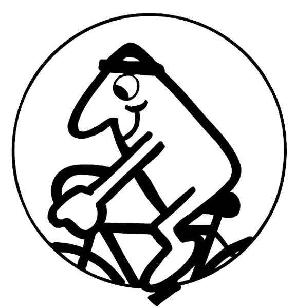 Bicycle rider vinyl sticker. Customize on line. Sports 085-1190